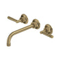 Rohl - Graceline Wall Mount Tub Filler Trim - Antique Gold