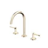 Rohl - ModelleE Widespread Lavatory Faucet With C-Spout - Satin Nickel
