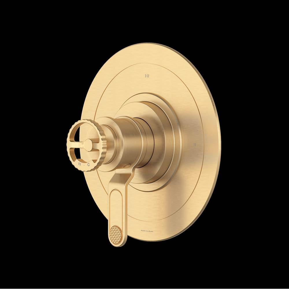 Rohl - ArmstrongE 1/2'' Therm & Pressure Balance Trim With 3 Functions - Satin English Gold