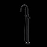 Rohl - EclissiE Single Hole Floor Mount Tub Filler Trim With C-Spout - Matte Black