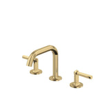 Rohl - ModelleE Widespread Lavatory Faucet With U-Spout - Antique Gold