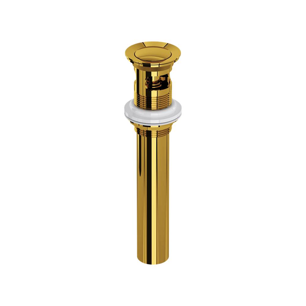 Rohl - Lavatory Push Drain With Overflow - Unlacquered Brass