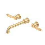 Rohl - ArmstrongE Wall Mount Lavatory Faucet Trim - Satin English Gold