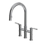 Rohl - ArmstrongE Pull-Down Bridge Kitchen Faucet With C-Spout - Polished Chrome
