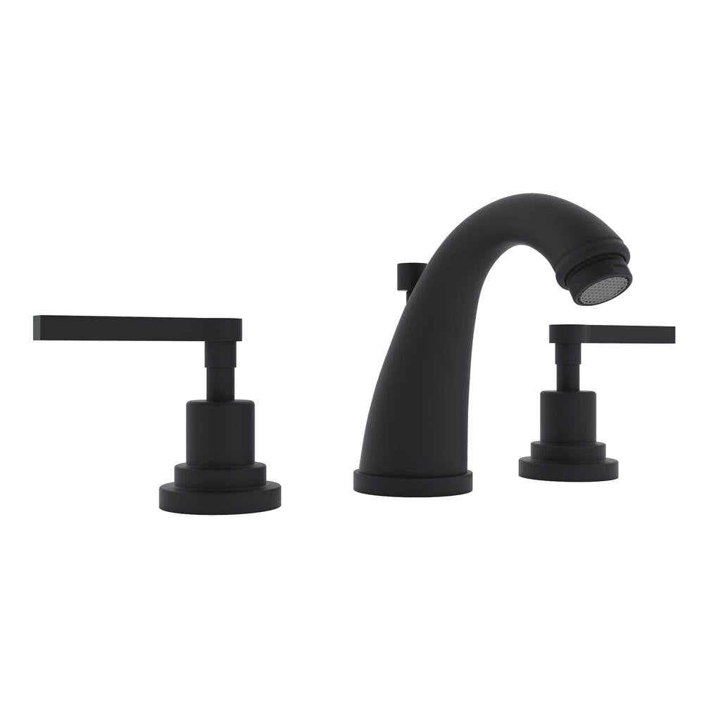 Rohl - Lombardia Widespread Lavatory Faucet With C-Spout - Matte Black