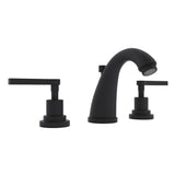 Rohl - Lombardia Widespread Lavatory Faucet With C-Spout - Matte Black