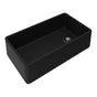 Rohl - AlliaE 36'' Fireclay Single Bowl Farmhouse Apron Front Kitchen Sink - Satin Black