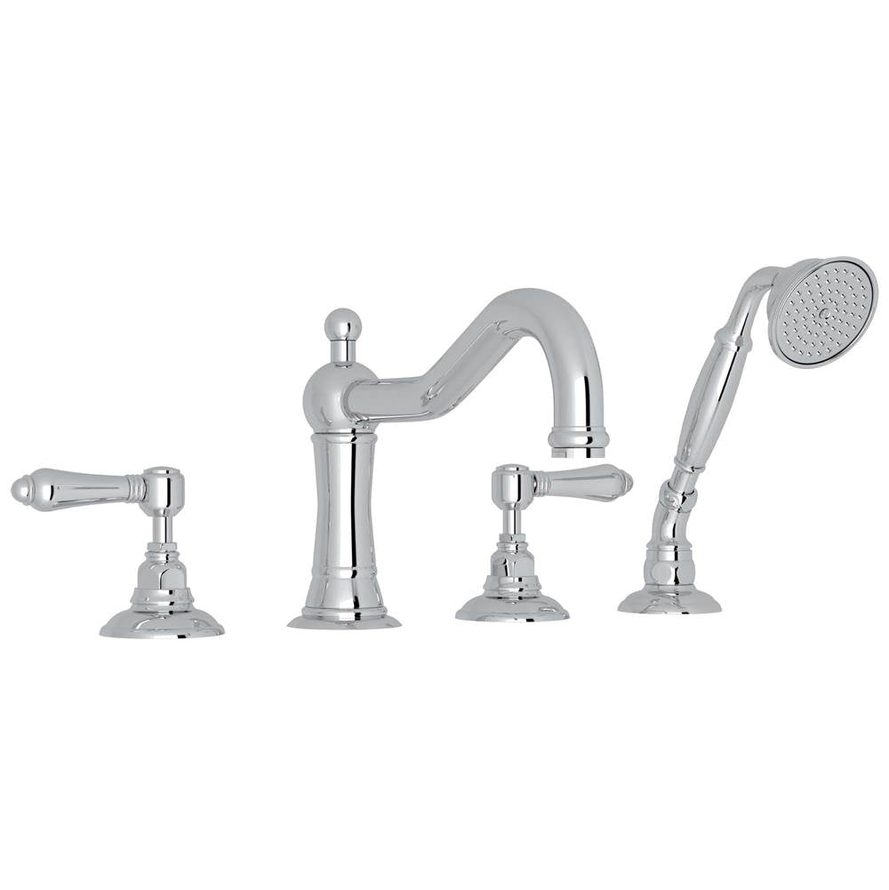 Rohl - Acqui 4-Hole Deck Mount Tub Filler - Polished Chrome