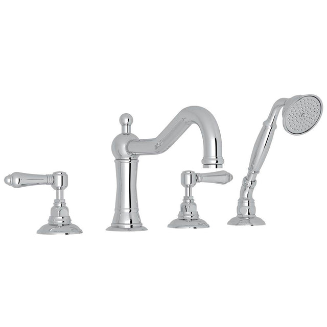 Rohl - Acqui 4-Hole Deck Mount Tub Filler - Polished Chrome
