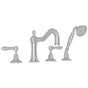 Rohl - Acqui 4-Hole Deck Mount Tub Filler - Polished Chrome
