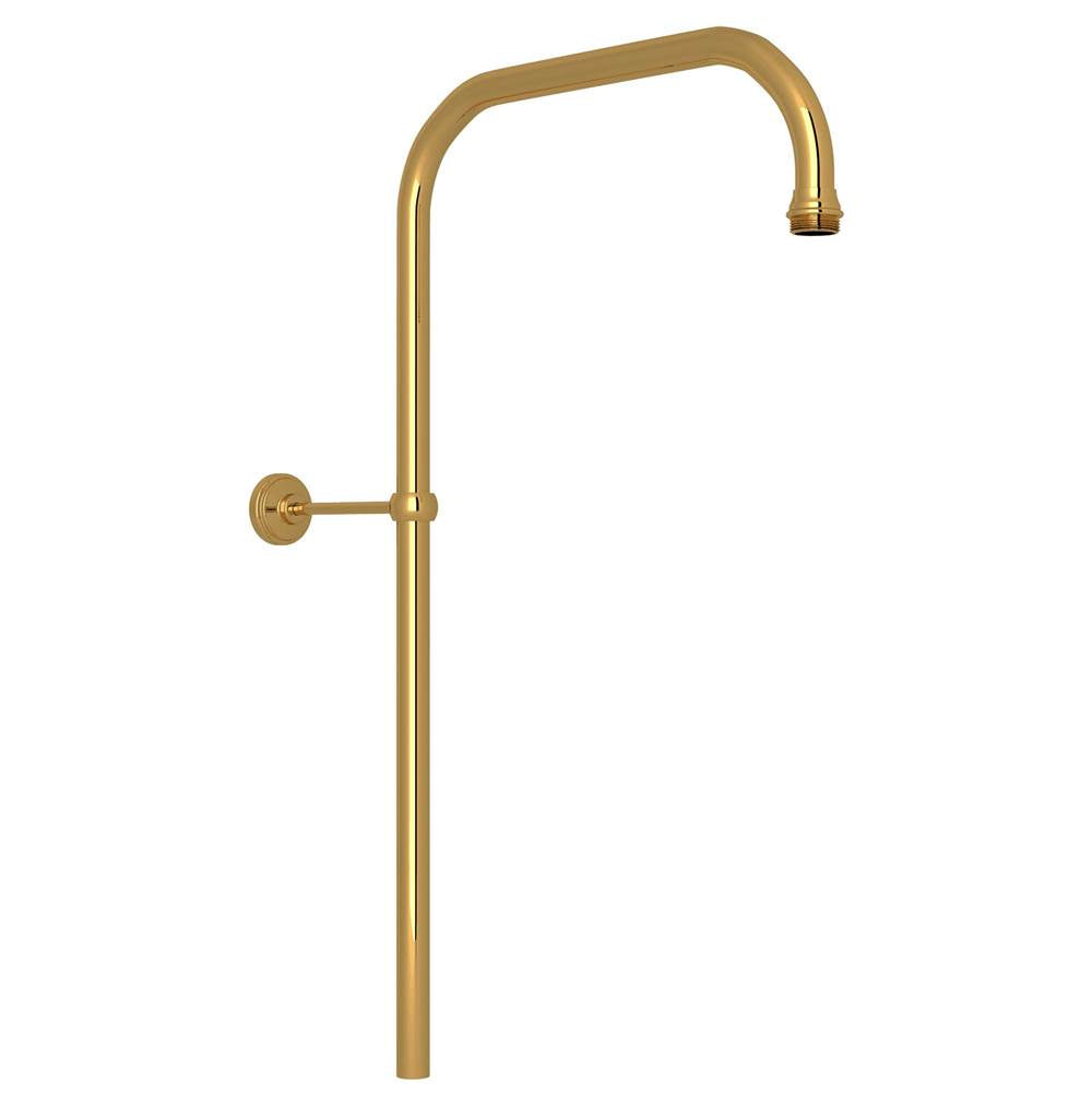 Rohl - 31'' X 15'' Rigid Riser Shower Outlet - Unlacquered Brass