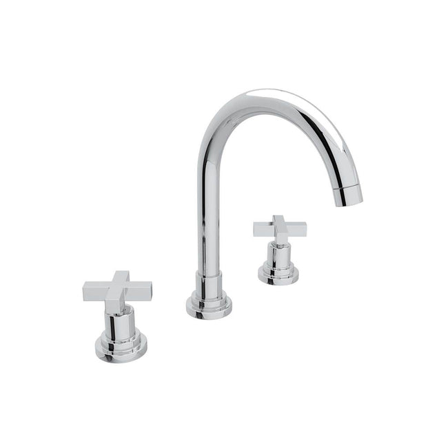 Rohl - Lombardia Widespread Lavatory Faucet With C-Spout - Polished Chrome