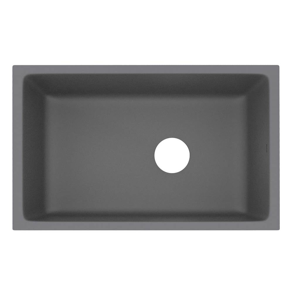 Rohl - AlliaE 32'' Fireclay Single Bowl Undermount Kitchen Sink - Satin Grey
