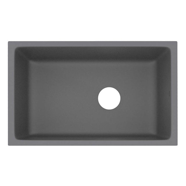 Rohl - AlliaE 32'' Fireclay Single Bowl Undermount Kitchen Sink - Satin Grey