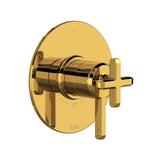 Rohl - ApothecaryE 1/2'' Therm & Pressure Balance Trim With 3 Functions - Unlacquered Brass