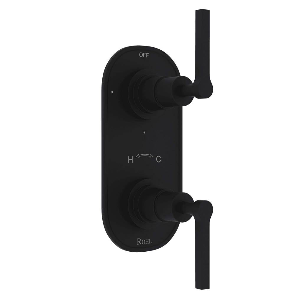 Rohl - Lombardia 1/2'' Thermostatic Trim With Diverter - Matte Black