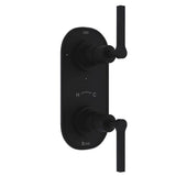 Rohl - Lombardia 1/2'' Thermostatic Trim With Diverter - Matte Black