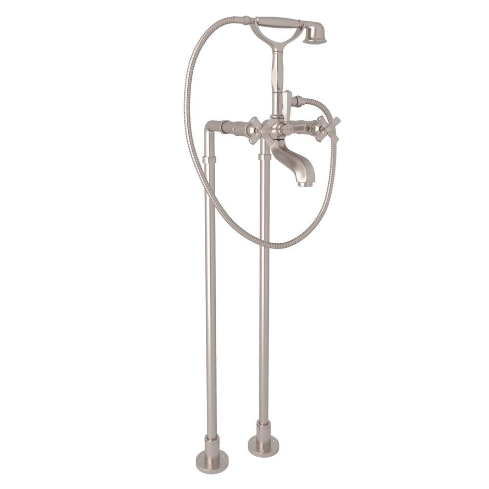 Rohl - Palladian Floor Mount Tub Filler - Satin Nickel