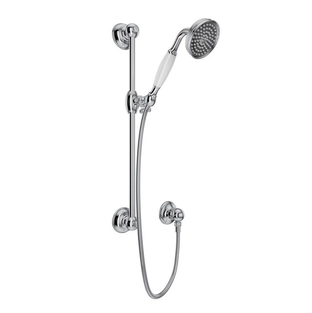 Rohl - Handshower Set With 22'' Slide Bar and Single Function Handshower - Polished Chrome