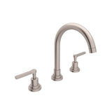 Rohl - Lombardia Widespread Lavatory Faucet With C-Spout - Satin Nickel