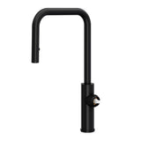 Rohl - EclissiE Pull-Down Kitchen Faucet With U-Spout - Less Handle - Matte Black