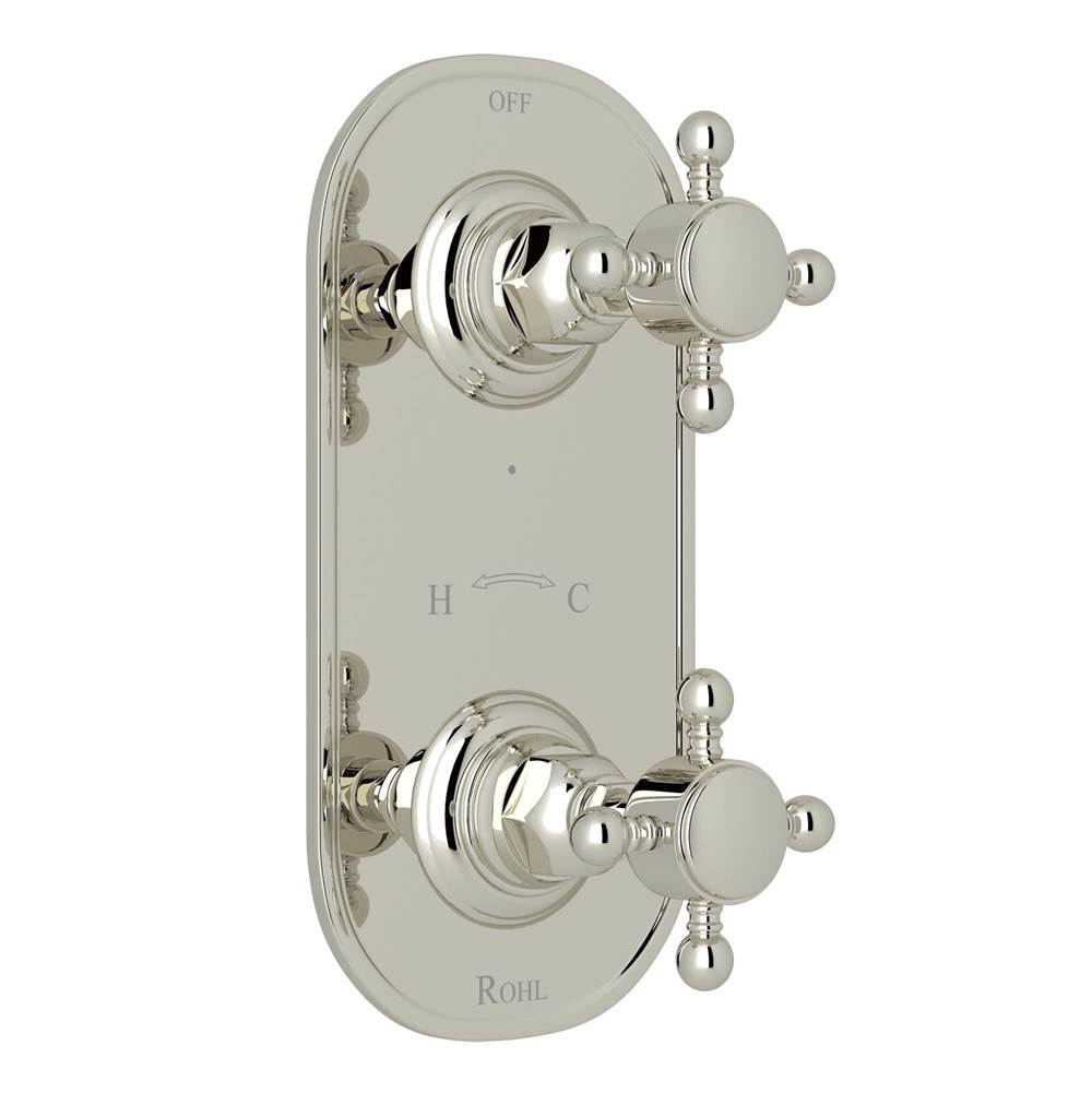 Rohl - 1/2'' Thermostatic Trim With Diverter - Polished Nickel