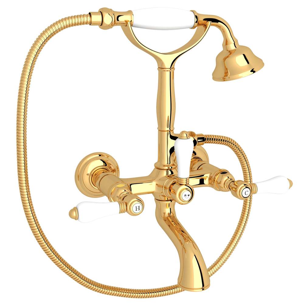 Rohl - Exposed Wall Mount Tub Filler - Italian Brass