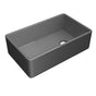 Rohl - AlliaE 32'' Fireclay Single Bowl Farmhouse Apron Front Kitchen Sink - Satin Grey