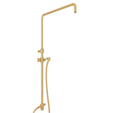 Rohl - Riser With Diverter, Hose And Sliding Handshower Holder - Italian Brass