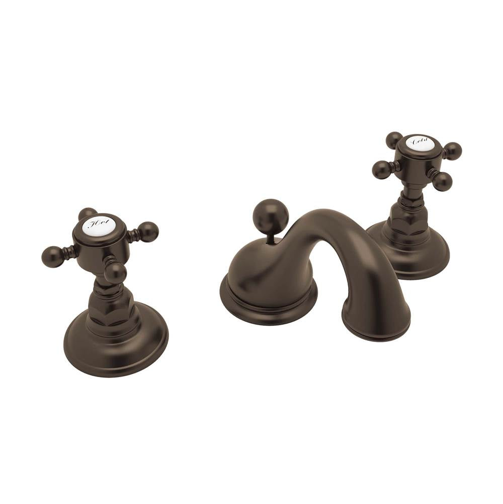 Rohl - Acqui Widespread Lavatory Faucet With Low Spout - Tuscan Brass