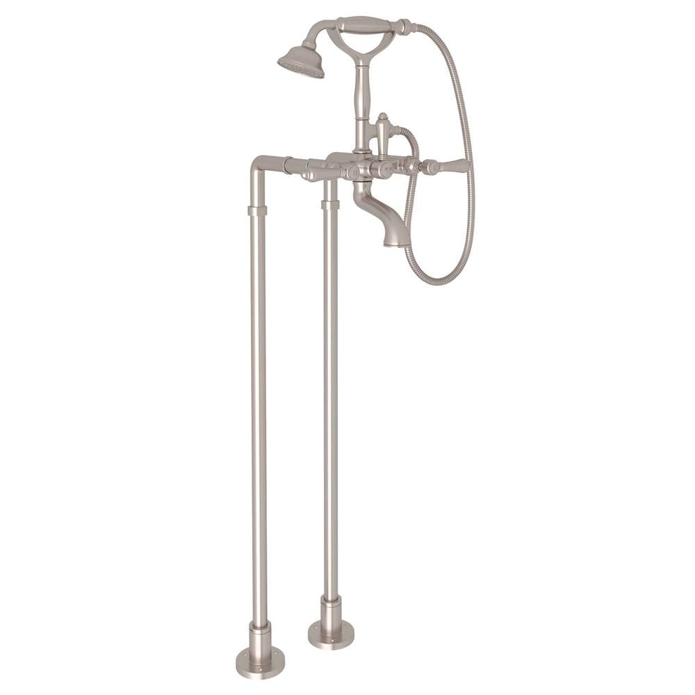 Rohl - Floor Mount Tub Filler - Satin Nickel