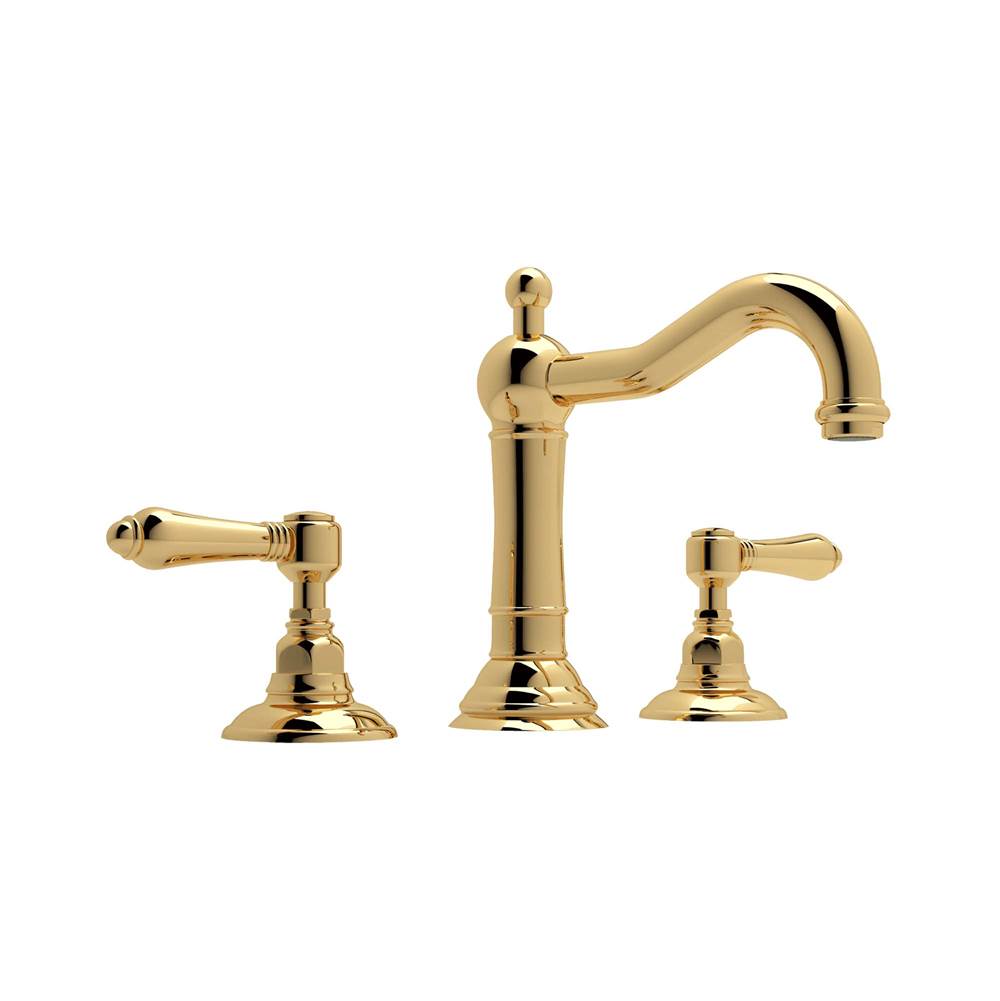 Rohl - Acqui Widespread Lavatory Faucet - Unlacquered Brass