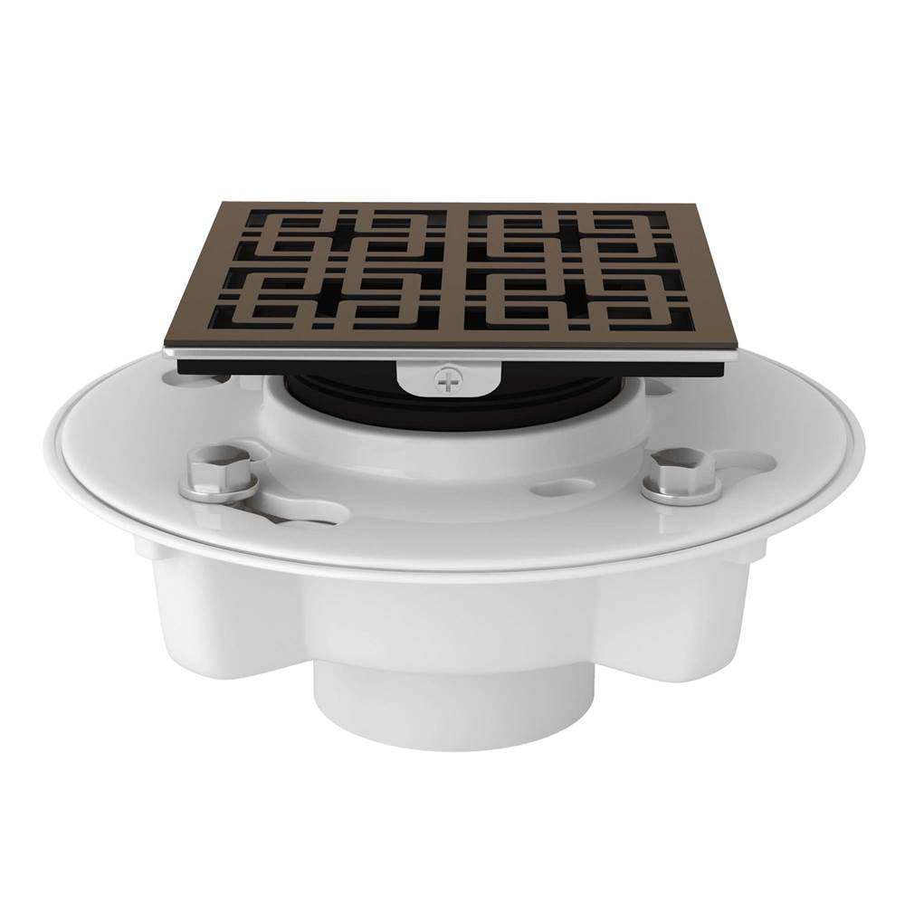 Rohl - PVC 2'' X 3'' Drain Kit With 3142 Weave Decorative Cover - Tuscan Brass