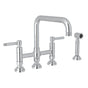 Rohl - CampoE Bridge Kitchen Faucet With Side Spray - Polished Chrome