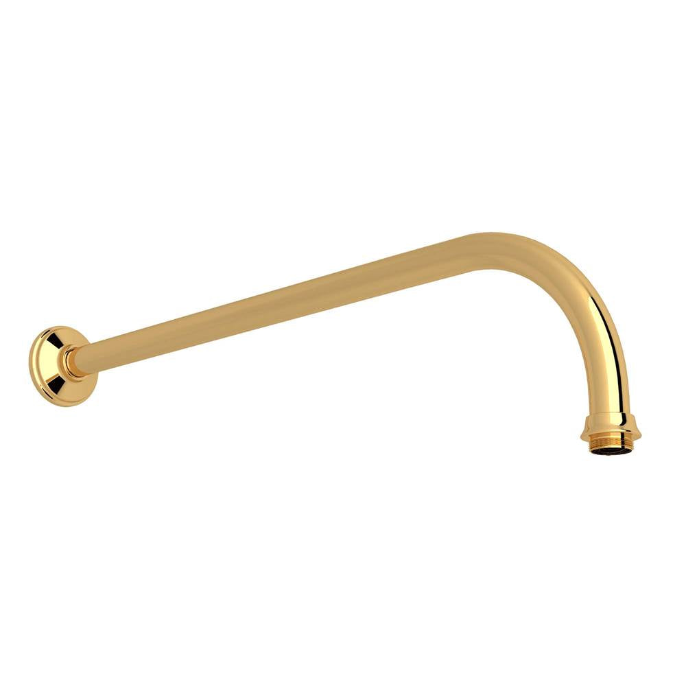 Rohl - 15'' Wall Mount Shower Arm - Unlacquered Brass