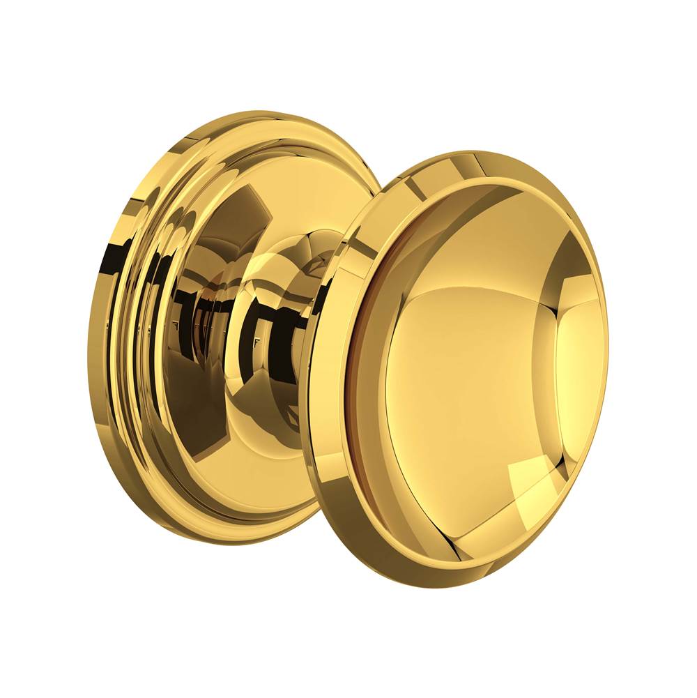 Rohl - Large Concave Drawer Pull Knobs - Set of 5 - Unlacquered Brass