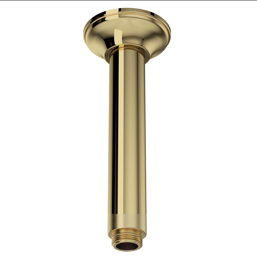 Rohl - 7'' Ceiling Mount Shower Arm - Unlacquered Brass