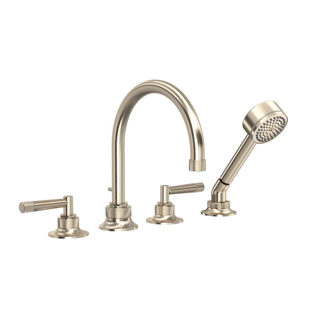 Rohl - Graceline 4-Hole Deck Mount Tub Filler - Satin Nickel