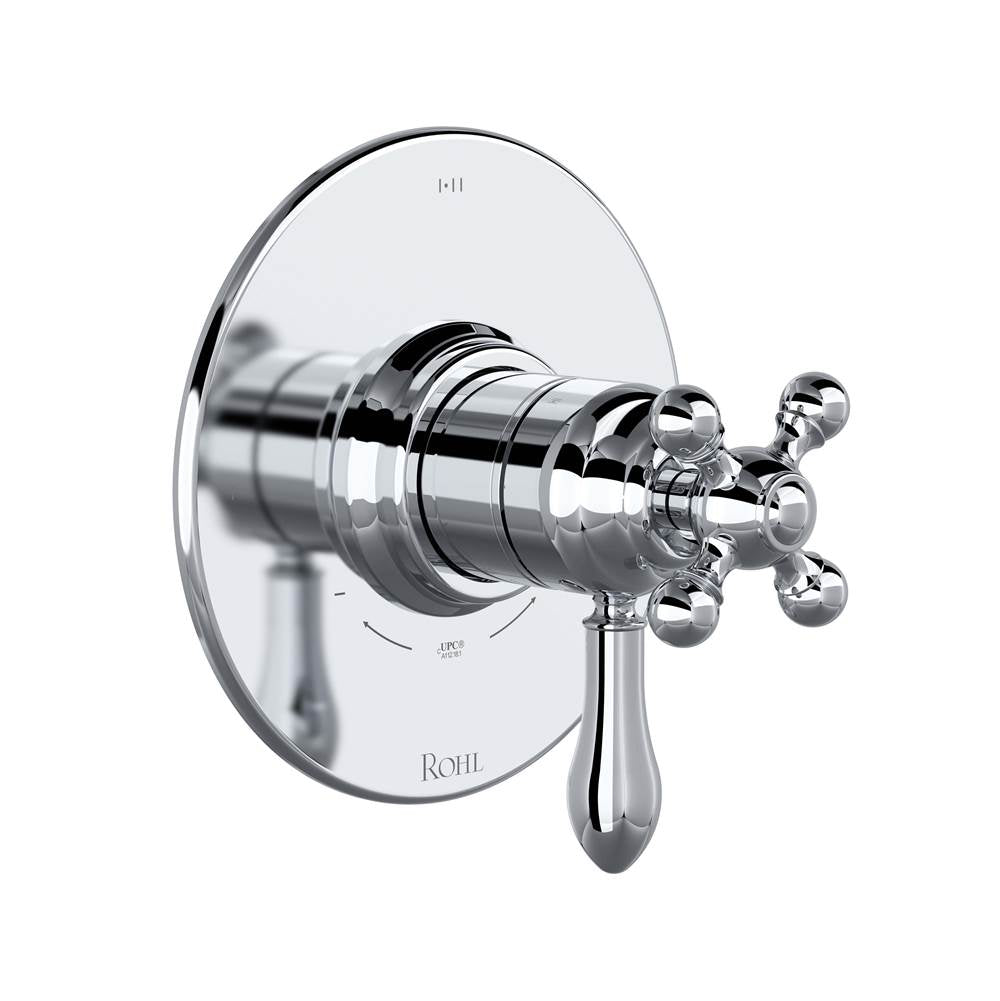 Rohl - ArcanaE 1/2'' Therm & Pressure Balance Trim With 3 Functions - Polished Chrome