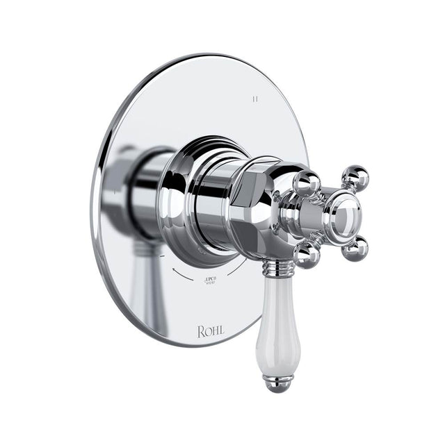 Rohl - 1/2'' Therm & Pressure Balance Trim With 3 Functions - Polished Chrome