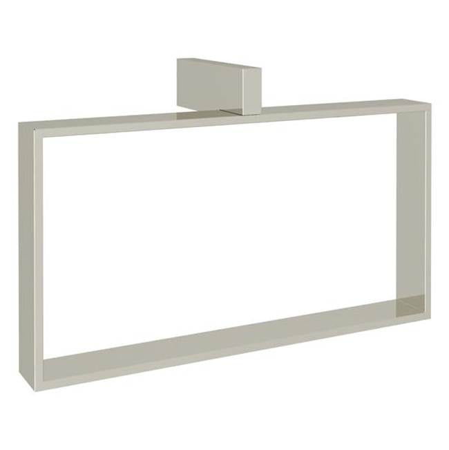 Rohl - QuartileE Rectangular Towel Holder Ring - Polished Nickel
