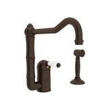 Rohl - Acqui Kitchen Faucet With Side Spray - Tuscan Brass