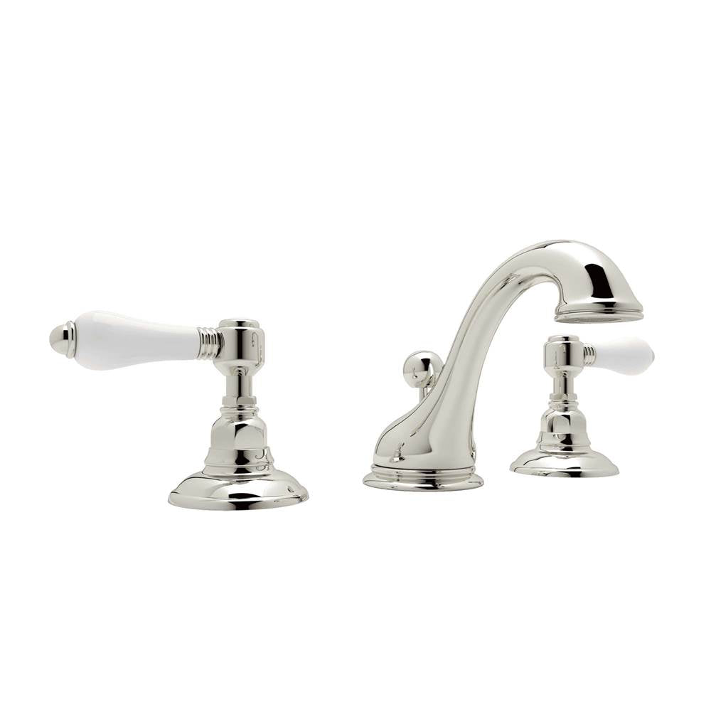 Rohl - Acqui Widespread Lavatory Faucet With Low Spout - Polished Nickel