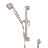 Rohl - Handshower Set With 24'' Grab Bar and Single Function Handshower - Satin Nickel