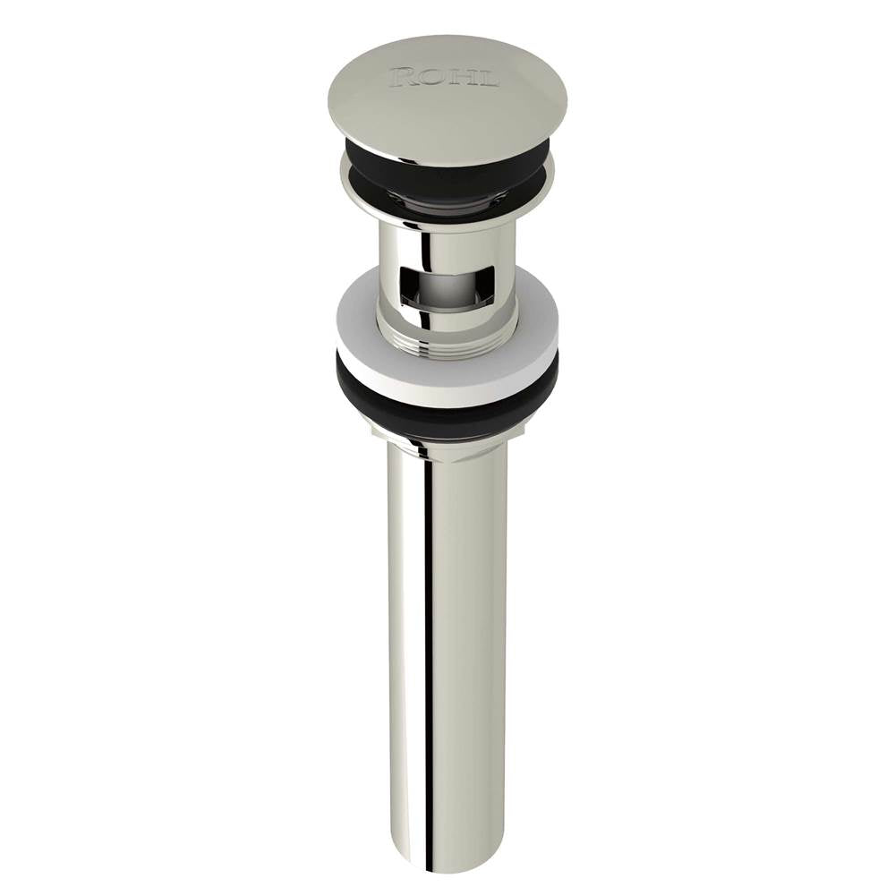 Rohl - Lavatory Push Drain With Overflow - Polished Nickel