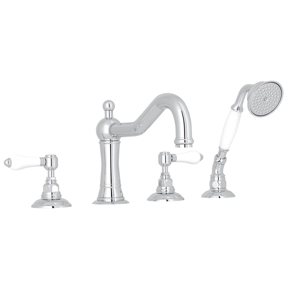 Rohl - Acqui 4-Hole Deck Mount Tub Filler - Polished Chrome