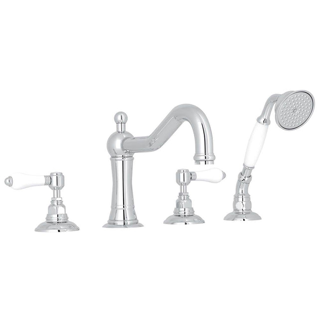 Rohl - Acqui 4-Hole Deck Mount Tub Filler - Polished Chrome