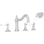 Rohl - Acqui 4-Hole Deck Mount Tub Filler - Polished Chrome