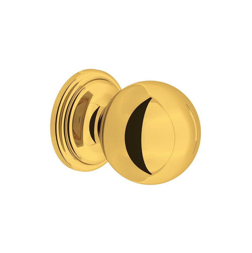 Rohl - Small Rounded Drawer Pull Knobs - Set of 5 - Unlacquered Brass