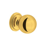 Rohl - Small Rounded Drawer Pull Knobs - Set of 5 - Unlacquered Brass
